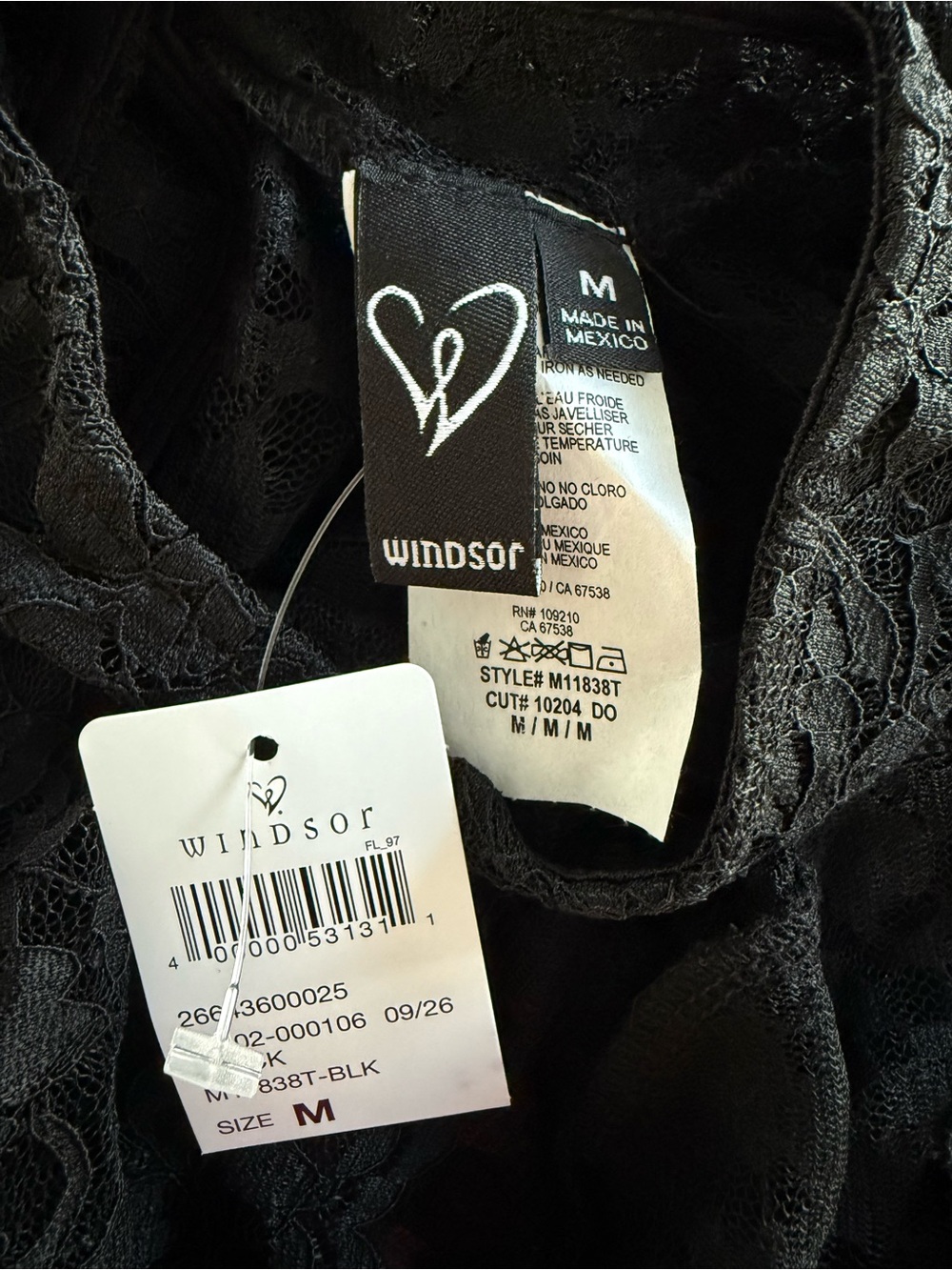 Windsor Sultry Attitude Lace Long Sleeve Black Topper Bolero NWT Size M - Picture 5 of 7